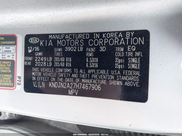 KIA Soul 2017 KNDJN2A27H7467906 Image 9