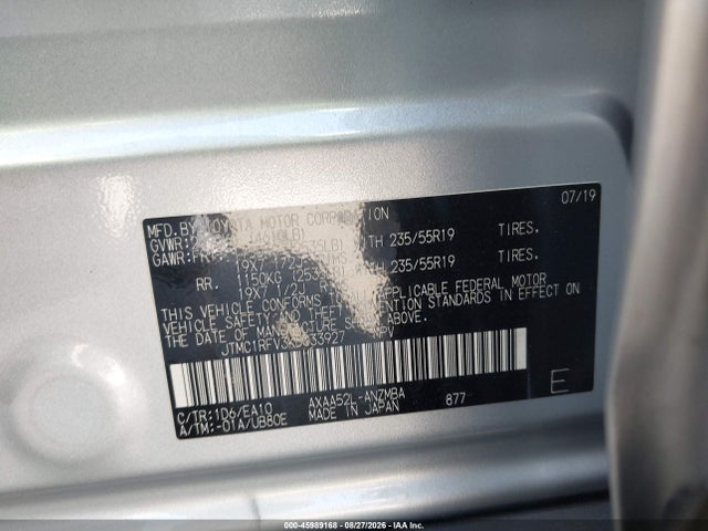 Продажа на аукционе авто 2019 Toyota Rav4 Xle Premium, vin: JTMC1RFV3KD033927, номер лота: 45989168