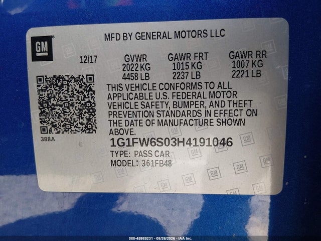 Chevrolet BOLT EV LT 2017 1G1FW6S03H4191046 Image 9