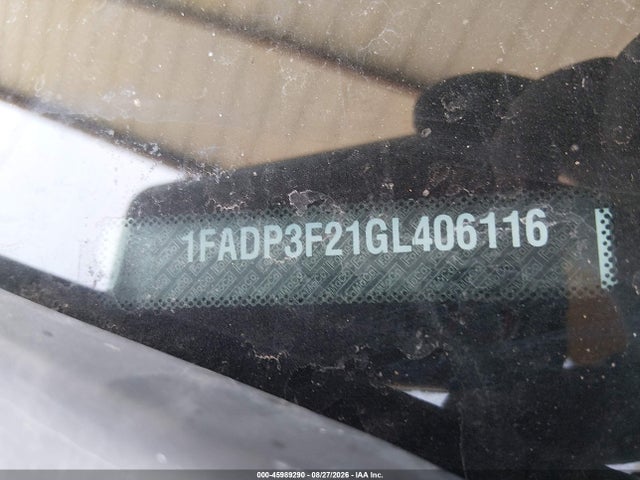 2016 Ford Focus Se მანქანა იყიდება აუქციონზე, vin: 1FADP3F21GL406116, აუქციონის ნომერი: 45989290