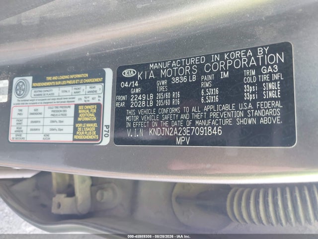 KIA Soul 2014 KNDJN2A23E7091846 Image 9
