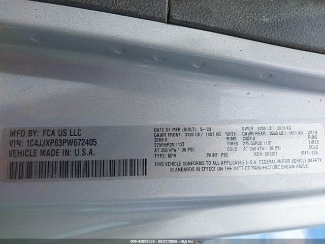 1C4JJXP63PW672405 Jeep Wrangler 4xe Sahara 4x4