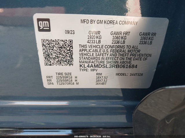 45989379 :رقم المزاد ، KL4AMDSL3RB061684 vin ، 2024 Buick Encore Gx Sport Touring Fwd مزاد بيع