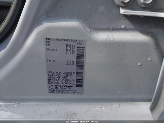 Продажа на аукционе авто 2024 Nissan Altima Sr Fwd, vin: 1N4BL4CV2RN399661, номер лота: 45989435