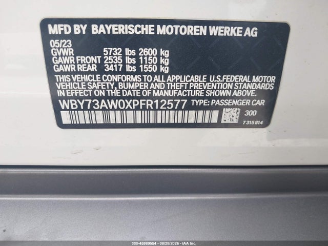 BMW I4 Edrive40 2023 WBY73AW0XPFR12577 Image 9