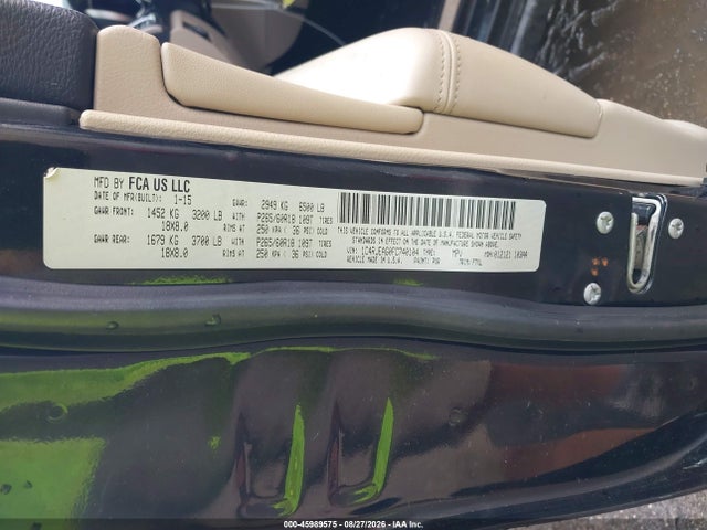 2015 Jeep Grand Cherokee Laredo მანქანა იყიდება აუქციონზე, vin: 1C4RJEAG0FC740104, აუქციონის ნომერი: 45989575