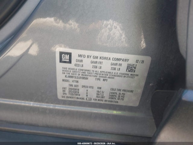 Aukcja sprzedaży 2020 Buick Encore Gx Fwd Essence, vin: KL4MMFSL5LB108584, numer aukcji: 45989672