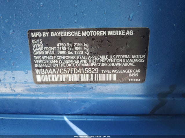 Продажа на аукционе авто 2015 Bmw 428 Gran Coupe Xdrive, vin: WBA4A7C57FD415829, номер лота: 45989683