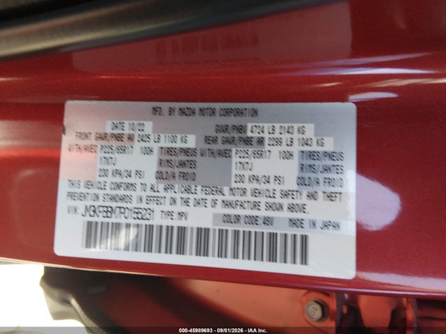 Aukcja sprzedaży 2023 Mazda Cx-5 2.5 S Select, vin: JM3KFBBM7P0155231, numer aukcji: 45989693