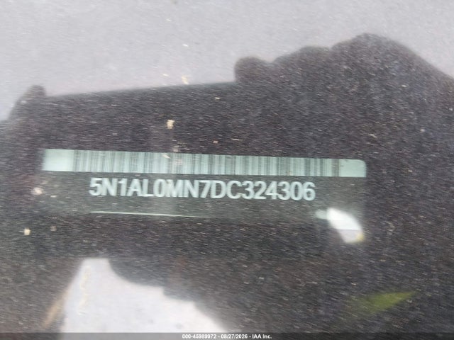 2013 Infiniti Jx35 მანქანა იყიდება აუქციონზე, vin: 5N1AL0MN7DC324306, აუქციონის ნომერი: 45989972