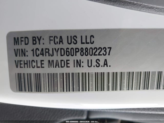 Продаж на аукціоні авто 2023 Jeep Grand Cherokee 4xe Overland, vin: 1C4RJYD60P8802237, номер лоту: 45990080