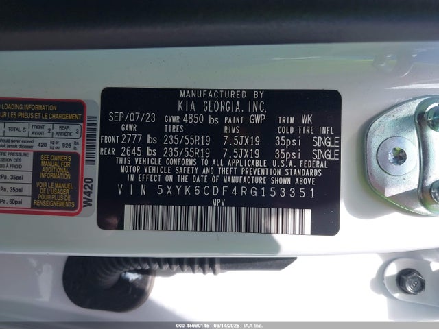 Продаж на аукціоні авто 2024 Kia Sportage X-line, vin: 5XYK6CDF4RG153351, номер лоту: 45990145