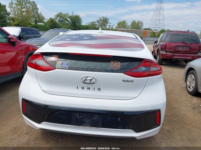 2018 Hyundai Ioniq Hybrid Sel მანქანა იყიდება აუქციონზე, vin: KMHC75LC7JU090393, აუქციონის ნომერი: 45990328
