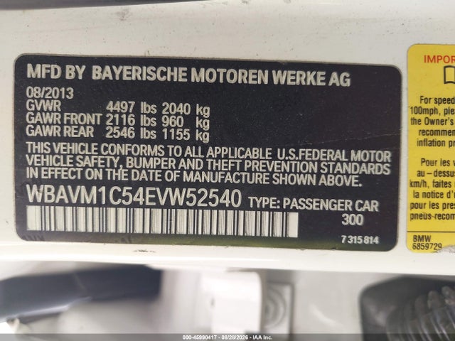 BMW X1 Sdrive28i 2014 WBAVM1C54EVW52540 Image 9
