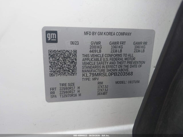 Chevrolet Trailblazer Awd Lt 2023 KL79MRSL0PB203568 Image 9