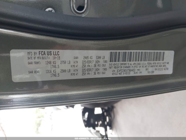 2019 Dodge Journey Se Value Package მანქანა იყიდება აუქციონზე, vin: 3C4PDCAB1KT864453, აუქციონის ნომერი: 45990579