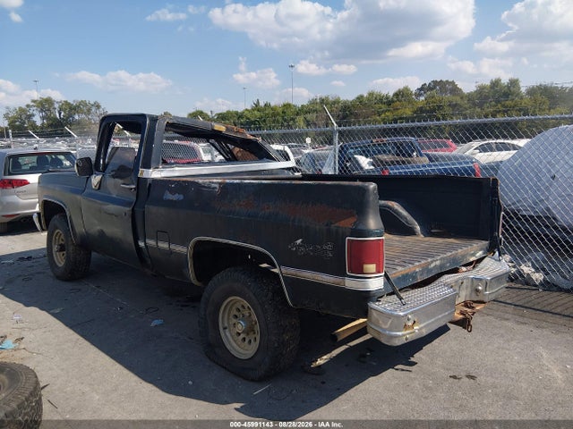 1986 Chevrolet K10 მანქანა იყიდება აუქციონზე, vin: 1GCEK14H3GF378259, აუქციონის ნომერი: 45991143