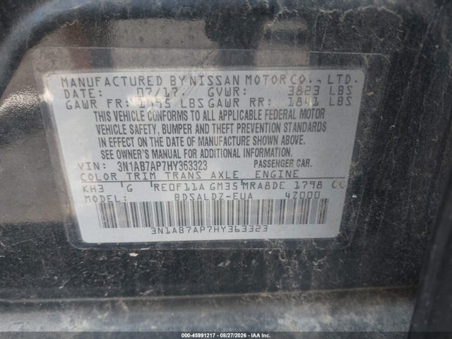 Nissan SENTRA SV 2017 3N1AB7AP7HY363323 Image 9