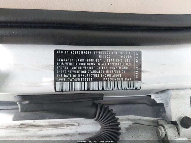 Продаж на аукціоні авто 2015 Volkswagen Beetle 1.8t, vin: 3VW517AT6FM812961, номер лоту: 45991231