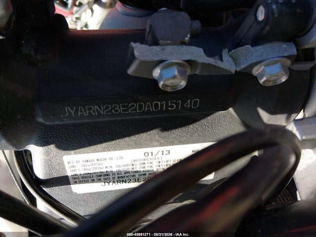 2013 Yamaha Yzfr1 მანქანა იყიდება აუქციონზე, vin: JYARN23E2DA015140, აუქციონის ნომერი: 45991271