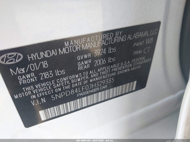 Продажа на аукционе авто 2018 Hyundai Elantra Sel, vin: 5NPD84LF0JH329335, номер лота: 45991300