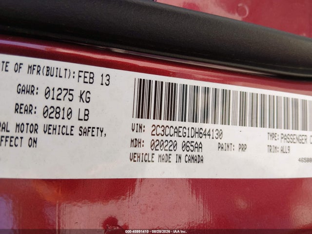 Продажа на аукционе авто 2013 Chrysler 300c, vin: 2C3CCAEG1DH644130, номер лота: 45991410