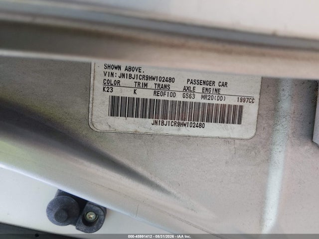 2017 Nissan Rogue Sport Sv მანქანა იყიდება აუქციონზე, vin: JN1BJ1CR9HW102480, აუქციონის ნომერი: 45991412