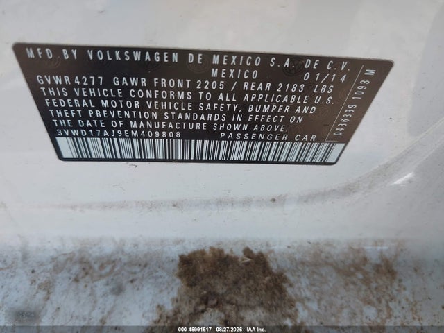 3VWD17AJ9EM409808 Volkswagen Jetta 1.8t Se