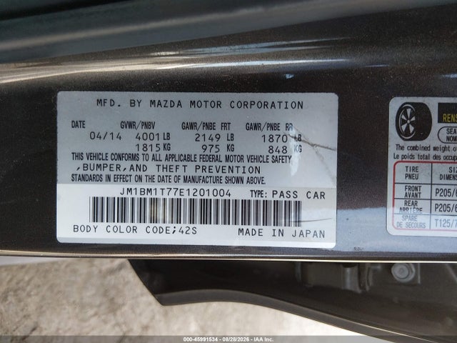 Mazda Mazda3 I Sv 2014 JM1BM1T77E1201004 Image 9