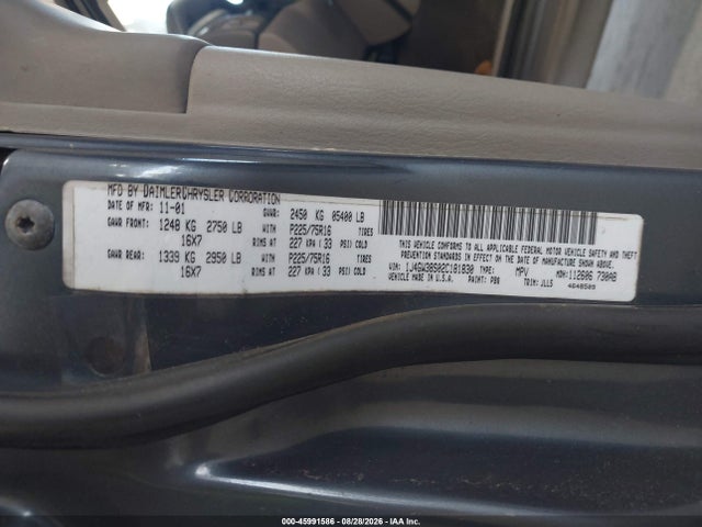 Продажа на аукционе авто 2002 Jeep Grand Cherokee Sport, vin: 1J4GW38S02C181830, номер лота: 45991586
