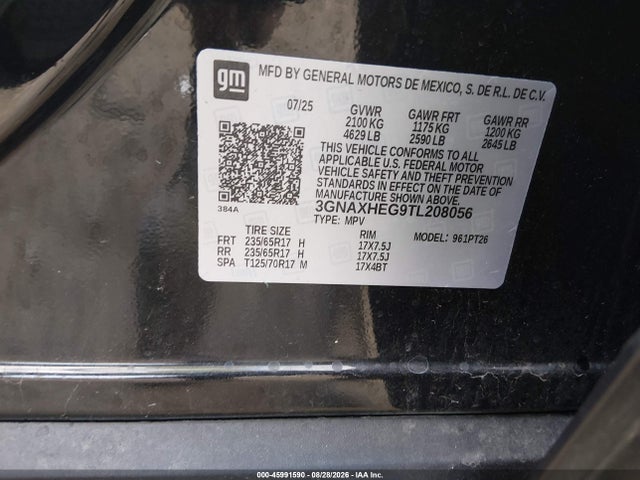 3GNAXHEG9TL208056 Chevrolet Equinox Fwd Lt