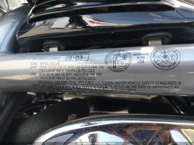 Продажа на аукционе авто 2004 Harley-davidson Vrsca, vin: 1HD1HAZ1X4K801199, номер лота: 45991641