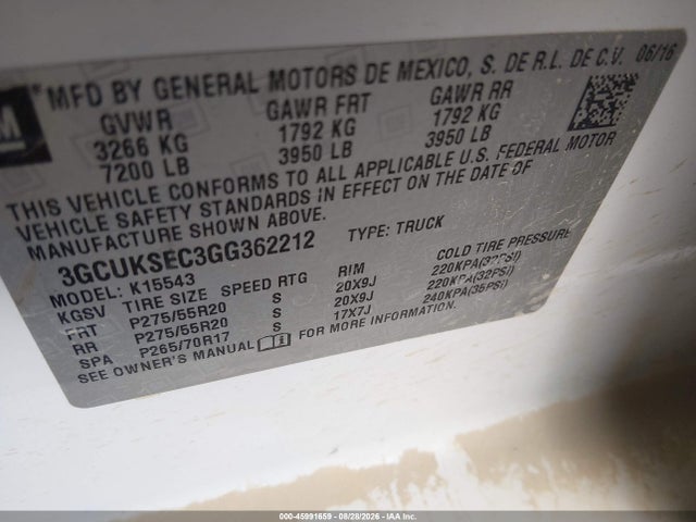 Chevrolet Silverado 1500 Ltz 2016 3GCUKSEC3GG362212 Image 9