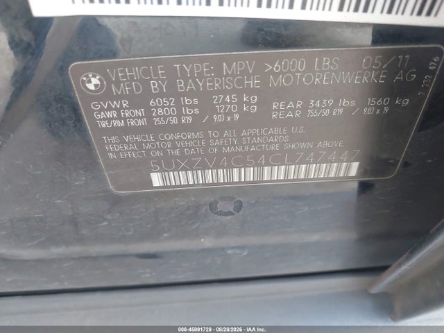 Aukcja sprzedaży 2012 Bmw X5 Xdrive35i/xdrive35i Premium/xdrive35i Sport Activity, vin: 5UXZV4C54CL747447, numer aukcji: 45991729