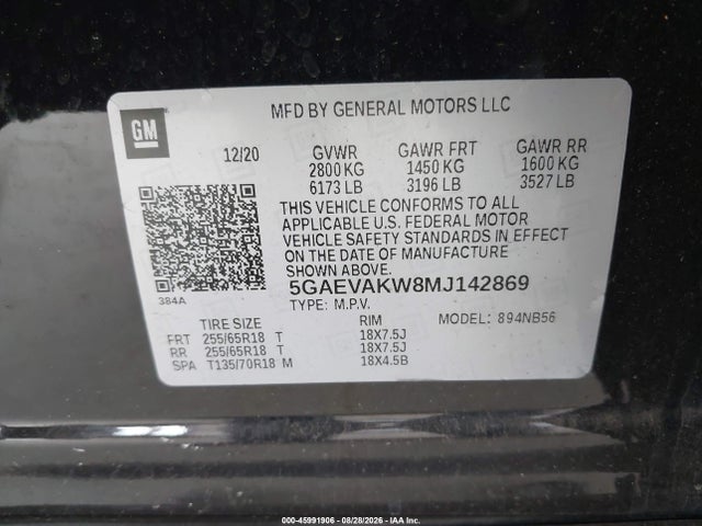 Buick Enclave Awd Essence 2021 5GAEVAKW8MJ142869 Image 9