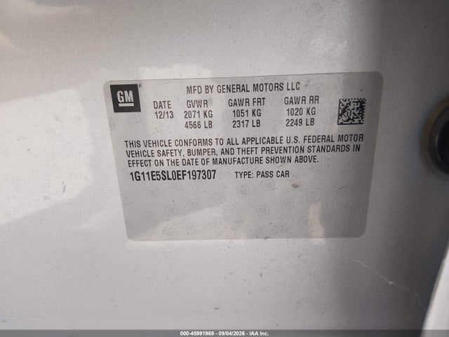 Chevrolet MALIBU 2LT 2014 1G11E5SL0EF197307 Image 9