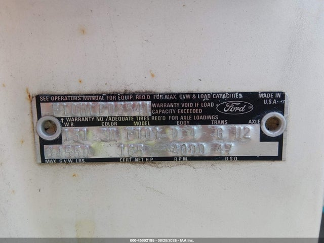 Auction sale of the 1972 Ford F, vin: F10HLP03541, lot number: 45992185