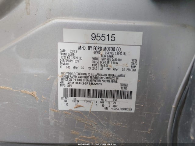 Ford Edge Titanium 2015 2FMTK4K98FBB22859 Image 9