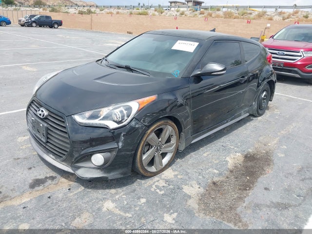 45992384 :رقم المزاد ، KMHTC6AE1EU208191 vin ، 2014 Hyundai Veloster Turbo W/blue مزاد بيع