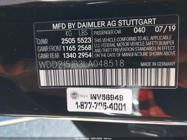 Mercedes-Benz CLS 450 2020 WDD2J5JB3LA048518 Image 9