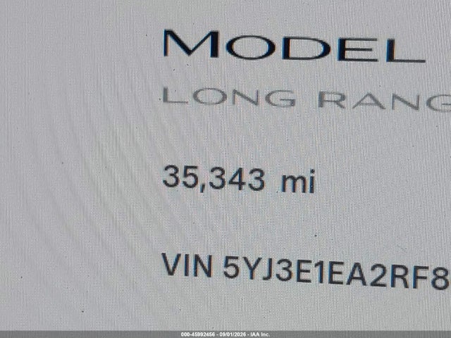 Aukcja sprzedaży 2024 Tesla Model 3 Long Range Dual Motor All-wheel Drive/rear-wheel Drive, vin: 5YJ3E1EA2RF867615, numer aukcji: 45992456
