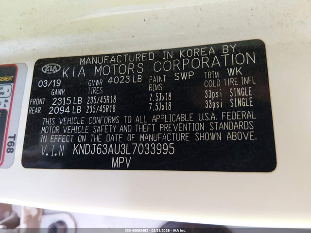 KIA Soul Gt-line 2020 KNDJ63AU3L7033995 Image 9