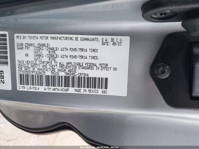 Продажа на аукционе авто 2023 Toyota Tacoma Sr5, vin: 3TYSX5EN7PT020635, номер лота: 45992480