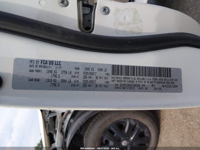 45992541 :رقم المزاد ، 3C4PDCAB2HT590320 vin ، 2017 Dodge Journey Se مزاد بيع