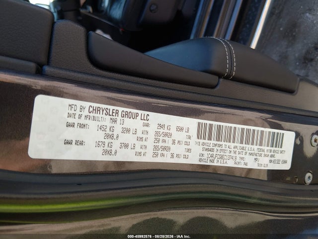2014 Jeep Grand Cherokee Overland მანქანა იყიდება აუქციონზე, vin: 1C4RJFCG8EC137418, აუქციონის ნომერი: 45992576