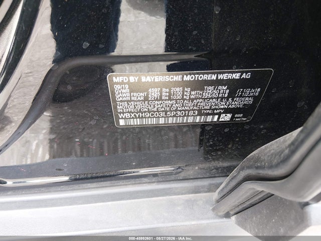 45992601 :رقم المزاد ، WBXYH9C03L5P30183 vin ، 2020 Bmw X2 Sdrive28i مزاد بيع