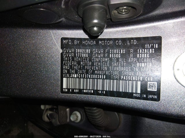 Honda CIVIC EX 2019 JHMFC1F37KX003950 Image 9