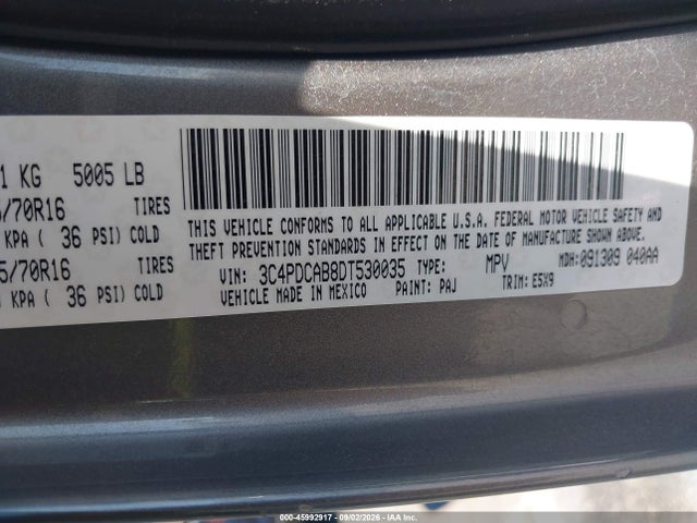 Aukcja sprzedaży 2013 Dodge Journey American Value Pkg, vin: 3C4PDCAB8DT530035, numer aukcji: 45992917