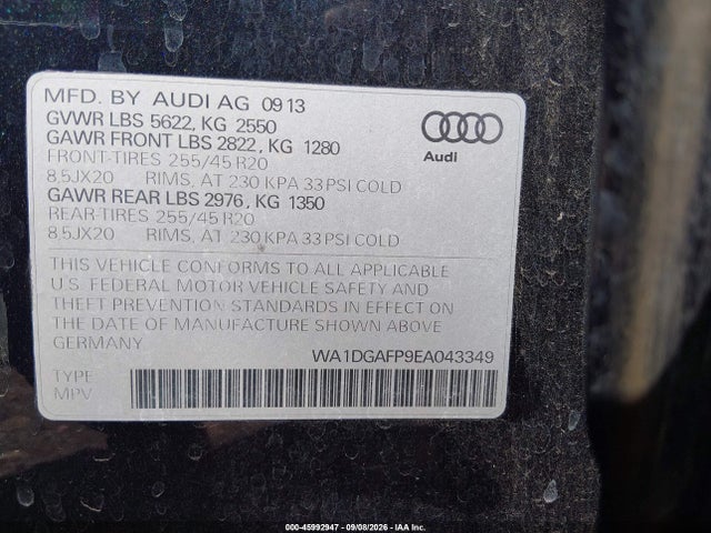 Audi Q5 3.0t Premium Plus 2014 WA1DGAFP9EA043349 Image 9