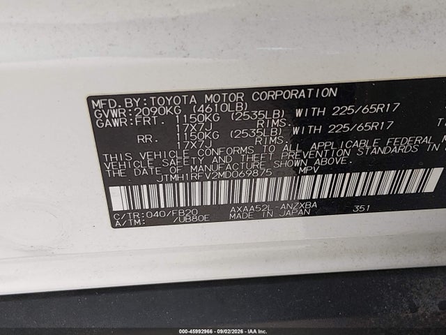 Toyota RAV4 LE 2021 JTMH1RFV2MD069875 Image 9